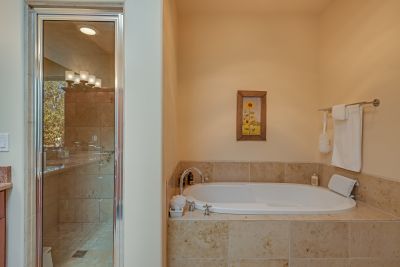 Steam Shower and Jetted Tub in Master Bath