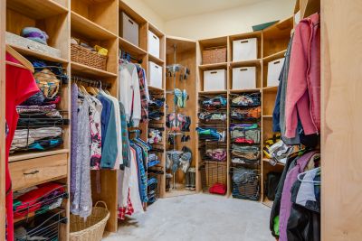 Master Bedroom Closet with all the Built Ins