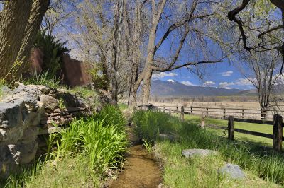 Meandering Acequia Borders the Property