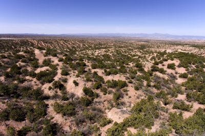 View from ramada to southwest and end of Jemez range