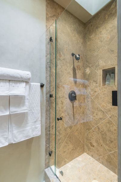 Travertine shower in Bath #3