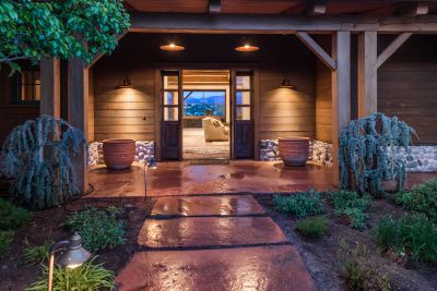  Front Entry at Sunset, Looking Through to Magnificent Sangre de Cristo Mountain views