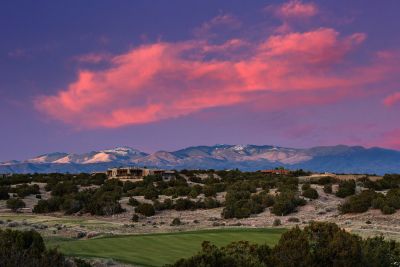 Late Sunset Views of the Fairway and Sangre de Cristo Mountains.