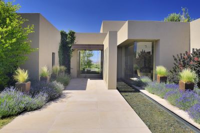 Private Courtyard Entry with Reflection Pool