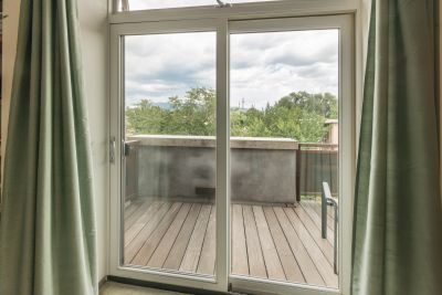 Master bedroom deck with Sangre views