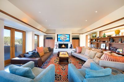 Family den/media room/office with views to the Sangre de Cristo Mountains to the East.