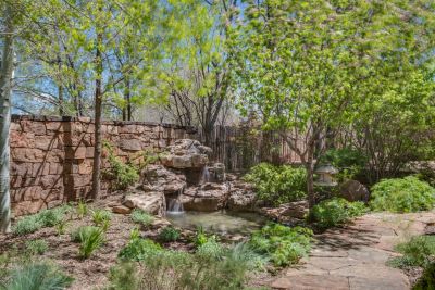 Garden Pond & Waterfall; Beautiful Landscaped Gardens on Drip Irrigation