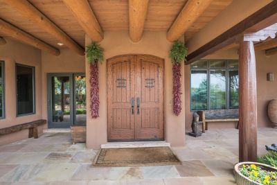 Custom Entry Doors & Stone Floors