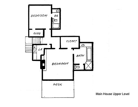 Floor Plan - Main House, Upper level