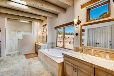 Spacious Light Filled Master Bath w/Double Vanities