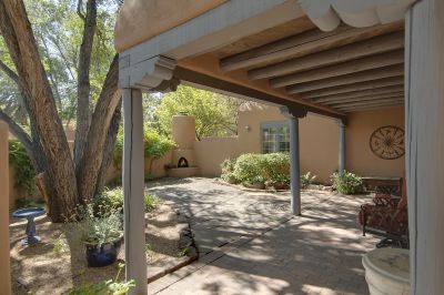 Kiva Firplace in Entry Courtyard