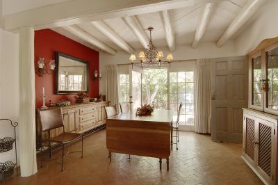 Dining Room looking to shady West Courtyard