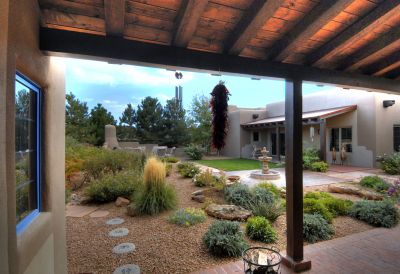 Casita portal looking out on central courtyard