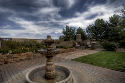 Central Courtyard looking towards the Sangre de Cristo Mountains