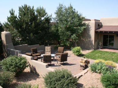 Outdoor Kiva fireplace