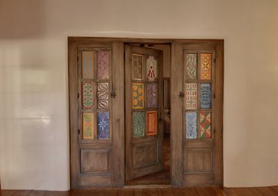 Hand Painted Doors to Library