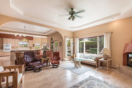 Spacious Living Room with Beautiful Wood Floors