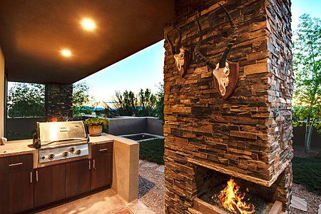 Outdoor grill area
