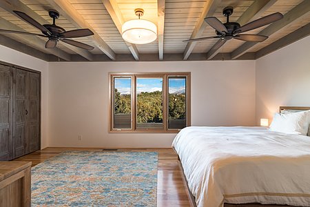 Great views from the spacious master bedroom!
