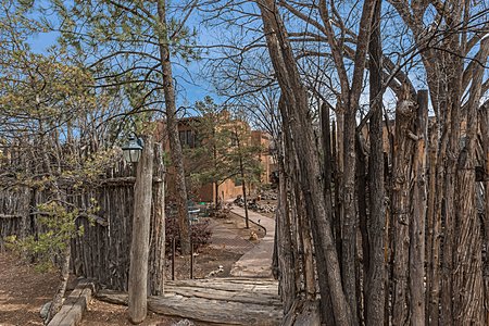Exterior view through coyote fencing
