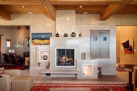 Living room fireplace