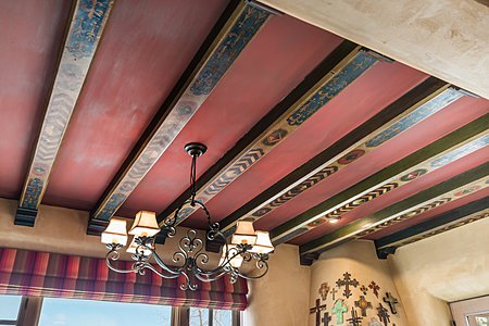 Hand-painted ceilings in Kitchen 