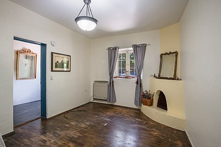 Front bedroom of Adobe home.
