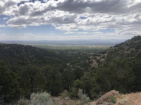 Views to the west and downtown Santa Fe