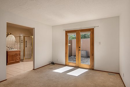 French Doors onto Deck from Master Bedroom