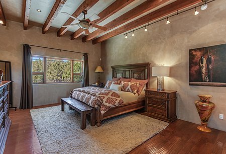Expansive, private master suite
