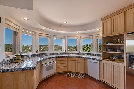 Kitchen with big views to the West