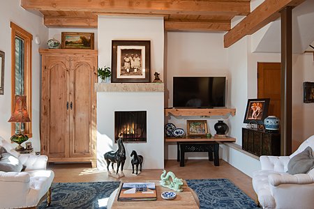 Living Room - Wood-burning Fireplace