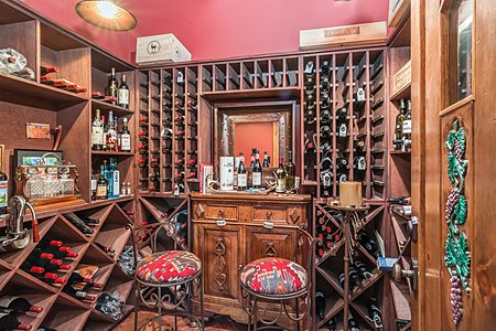 Wine cellar and tasting room off the study