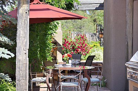 Informal outdoor dining area