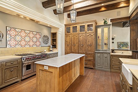 Kitchen with Custom Cabinetry and Island 