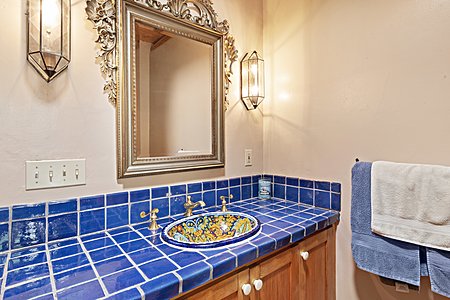 Colorful Main House Bathroom