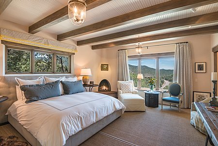 Bedroom of the Attached Guest House enjoys Mountain Views...
