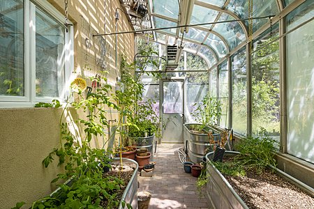 Organic Greenhouse off of Kitchen
