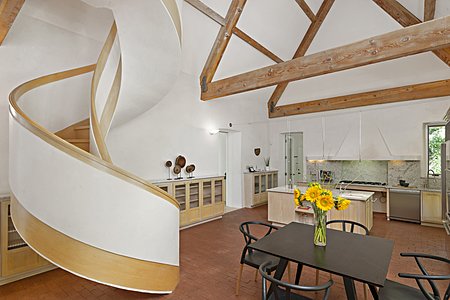 Beams and Staircase from the Heart of the House