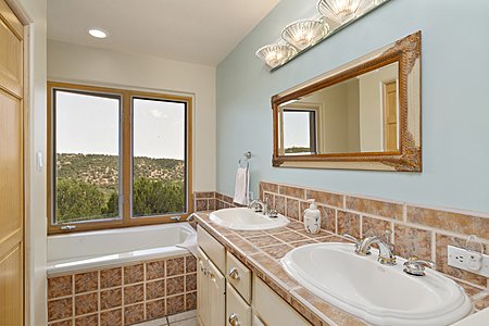 Owner Suite bathroom with shower and tub