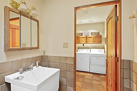 Laundry and spare bathroom