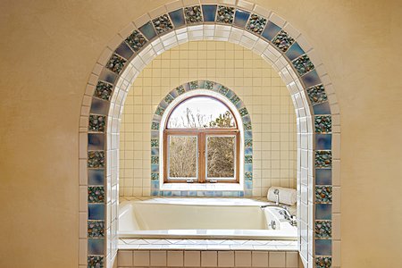 Artisanal Tiles Surround Soaking Tub