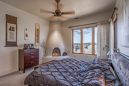 Master Bedroom windows, with Golf & Mountain view 