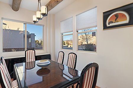 View of Formal Dining room with views over to the Sangre de Cristo Mountain