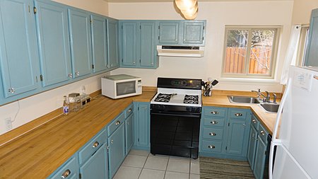 Nice size kitchen both long and wide