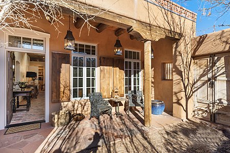 A sunny portal and cheerful courtyard