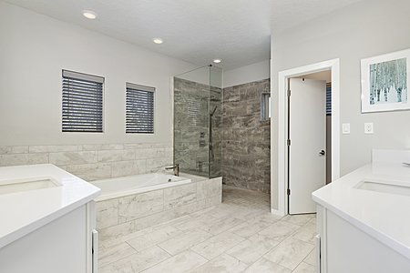 Master Bath Soaking Tub and Separate Shower Stall 