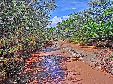 Galisteo Creek after rainfall
