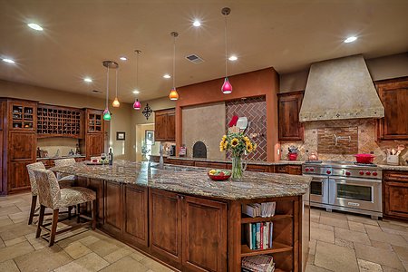 Fabulous chef's kitchen with extended island 