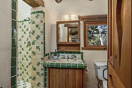 Three-quarter Bath in the Guest House with a Tiled Walk-in Shower
